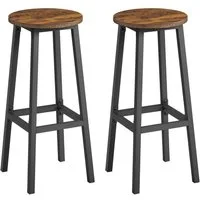 VASAGLE Barhocker Barstühle (Set, 2 St), Barhocker, 2er Set, Barstühle, 65cm/74cm