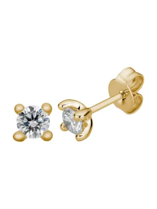 Lyomi Ohrstecker 585/- Gelbgold 2 synth. Diam. 0,50 ct.