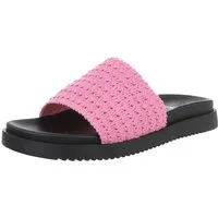 Ital-Design Moderne Damen Sandalen mit geflochtenem Obermaterial Pantolette (89372622) Flach Pantoletten in Pink