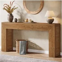 Tribesigns Konsolentisch 160 cm schmaler Sofatisch, Flurtisch aus Holz hinter der Couch