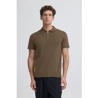 Casual Friday Poloshirt CFLoka Feingestricktes Poloshirt mit Reißverschluss