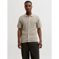 Jack & Jones Strickpullover JJEGEORGE KNIT SHIRT SS SN mit Polokragen