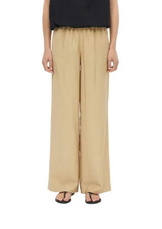 s.Oliver Red Label - Marlenehose mit Gummibund beige - Gr. - 44