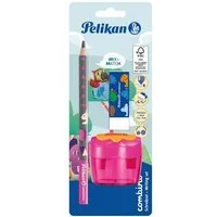 Pelikan Anspitzer Starterset Combino / Schreiblernbleistift, Spitzer, Radierer / Farbe: