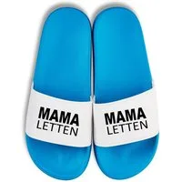 Youth Designz Damen Badelatschen "Mama Letten" Fun-Print lustig Geschenk Statement Badeschuh mit witzigen stylischen Aufdruck für Männer