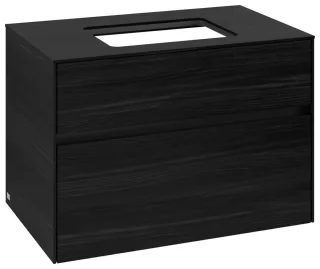 Villeroy & Boch Waschtischunterschrank Collaro C10800 800x548x500mm 2 Ausz. Waschtisch mittig Black C10800AB