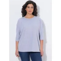 Ulla Popken Strickpullover Pullover Streifenstruktur Rundhals 3/4-Arm
