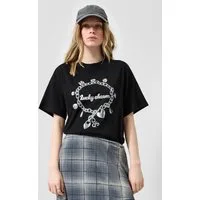 QS Kurzarmshirt T-Shirt Boyfriend-Shirt mit Frontprint
