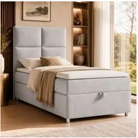 Best for Home Boxspringbett Trinity K-2 mit Bettkasten & Topper – Komfort & Stauraum (Einzelbett, Hotelbett, Polsterbett gepolstertes Kopfteil, Jugendbett, Kinderbett versch. Größen, 1-St., 70x200 80x200 90x200 100x200 cm), Einzel-Boxspringbett mit i