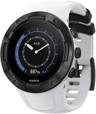 Suunto 5 [inkl. Silikonarmband weiß] 46mm Edelstahlgehäuse schwarz