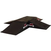 Rampage Skateboard Skate Rampe Mini 4way, Kleine Funbox für den privaten Skatepark