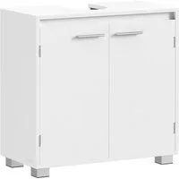 VASAGLE Waschbeckenunterschrank Badezimmerschrank, 2 Fächer, Breite 60 cm, Badezimmer-Unterschrank mit Füßen