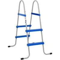 vidaXL Poolleiter, Pool-Leiter für Aufstellpools 84 cm Stahl und Kunststoff