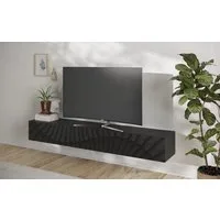 OTTO home TV-Board Snake, Schwebe-Lowboard, TV-Schrank, Media-Board, Breite 210 cm, mit Siebdruck-Front, 1 Klappe, wandhängend, stilvoll & funktional