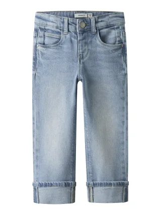 NAME IT - NMFROSE STRAIGHT FOLD JEANS 4224-AZ NOOS Light Blue Denim - Gr. - 128