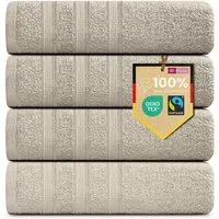 B!HOME Handtücher Set Saunatücher, Duschtücher, Gästehandtücher 100% Baumwolle, (Spar-Set, 4-St), flauschig saugfähig Frottee weich