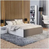 FDM Stauraumbett Bett Stauraumbett PANAMA SP Bettgestell 140x200 & weitere Größen (verfügbar 90x200 120x200 140x200 160x200 180x200cm, Bettrahmen, Bett, mit großen Kopfteil, mit Bettkasten zum aufklappen), mit/ohne Matratze