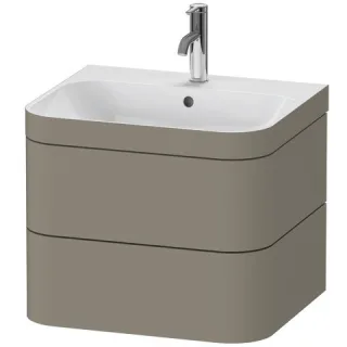 Duravit Happy D.2 Plus c-bonded Set wandhängend Stein Grau Seidenmatt 575x490x480 mm - HP4635O9292 HP4635O9292