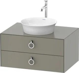 Duravit White Tulip Konsolenwaschtischunterbau wandhängend Stein Grau Seidenmatt 800x550x408 mm - WT WT4990092920010