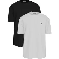 Calvin Klein Jeans T-Shirt SS CLASSIC MONOGRAM TEE 2PK (2-tlg) Mit Rundhalsausschnitt, regular fit