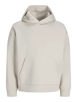 JACK&JONES - JJEBARRON SWEAT HOOD NOOS Moonbeam - Gr. - S