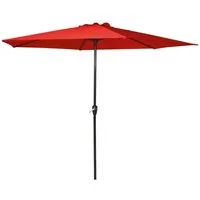 habeig Sonnenschirm Sonnenschirm Marktschirm Kurbelschirm 300cm mit 6 Streben, LxB: 260x300 cm, Besondere Farben