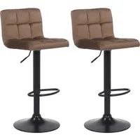 CLP Barhocker Feni Samt (Set, 2er), gepolstert, höhenverstellbar