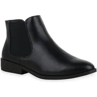 VAN HILL 835613 Chelseaboots Chloe Damen Chelsea Boots Stiefeletten mit Blockabsatz
