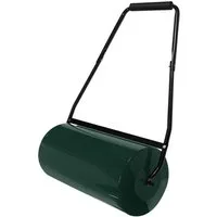 ECD Germany Rasenwalze Rasenroller zur Bodenverdichtung befüllbar mit Wasser/Sand Bodenwalze, 59.5 cm,Stahl Gartenwalze 50L Füllvolumen 60 cm breit Ø31,5cm Handwalze Grün