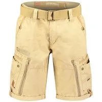 Geo Norway Cargoshorts Geo Norway Herren Shorts PASSPARTOUT (mit abnehmbarem Gürtel) in Unifarbe