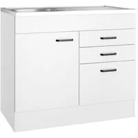 OPTIFIT Spülenschrank OPTImulti Breite 100 cm, Tiefe 60 cm, mit Spülenauflage