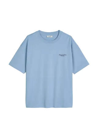 Marc OPolo DENIM - Logo-T-Shirt relaxed Flaxflower Blue - Gr. - S