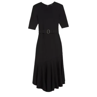 Ted Baker Samalee Strickrock Midikleid Mit Schwingendem Rock, Schwarz
