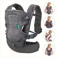 POPOLIC Bauchtrage Ergonomische 4-in-1-Babytrage für Neugeborene und Kleinkinder (Ergonomische Babytrage, 4 Tragemöglichkeiten, 1-tlg), leicht, 3-15 kg, mit Hüftsitz und Hüftgurt