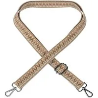 EAZY CASE Schulterriemen Ersatz Taschenriemen Boho Style Buntes Taschenband Universal Wave Style Festival Accessoire Beige