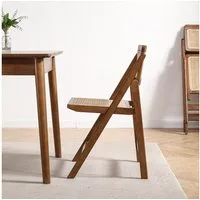 LIM HOME Klappstuhl TB000 (Packung, 1 St), Gestell aus Massiveholz FSC®, Sitzfläche aus Rattan