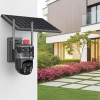 Technaxx Überwachungskamera 4G Dual-Kamera Akku Solarmodul Outdoor, 2x 3MP Full HD PIR IP65 App (4G Solar-Überwachungskamera mit Dual-Objektiv 3MP+3MP Farbnachtsicht)