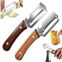 FELIXLEO Sparschäler 3 in 1 Multifunktionaler Gemüseschäler Edelstahl Obst, (2-tlg)