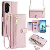 betterfon Handykette für Samsung Galaxy Leder Umhänge Hülle mit Kartenfächer, Hände frei, mit Silikonhülle & Schnur für flexiblen Alltag