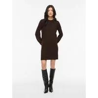 Vila Strickkleid VINIKOLINA O-NECK L/S KNIT DRESS - NOOS Materialmix, regular fit