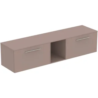 Ideal Standard Möbel-Set 200cm i.life B 2 Auszüge 1 mi.off.Fach Gr.Chrom Greige matt, T5850NH T5850NH