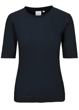 THE FASHION PEOPLE - Rib T-Shirt night blue - Gr. - XL