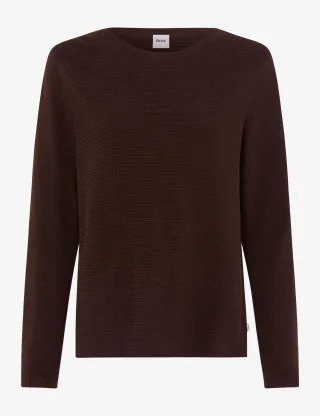 Brax Damen Strickpullover Style LESLEY brunette, dunkelbraun, Gr. 34
