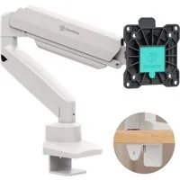 ONKRON Monitor-Halterung 13-32 Zoll, bis 10 kg, VESA 75x75-100x100, G80-BW, (bis 32 Zoll, neigbar, schwenkbar, drehbar, Gasdruckfeder, Kabelmanagement)