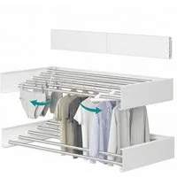 SONGMICS Wäscheständer, Wäschetrockner klappbar 5 Stangen, für innen, außen, 80 cm