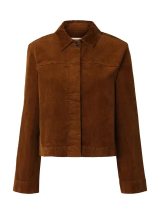 selected women - SLWRUNA BOXY CORDUROY JACKET Braun - Gr. - 38