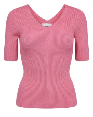 Nümph - NUAYELET SS PULLOVER CROPPED pink carnation - Gr. - XL