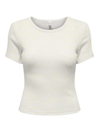 ONLY - ONLMADISON S/S O-NECK BABY TEE JRS Cloud Dancer - Gr. - XS