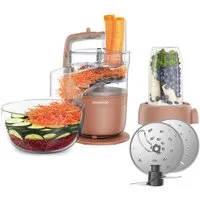 KENWOOD Küchenmaschine FDP23.380RD - Multipro Go, Express-Serve, 1,3 l Behälter, 900W, Rot, 900 W, 1,3 l Schüssel, Für Smoothies, zum Schneiden, Reiben, Pürieren und Teig Kneten
