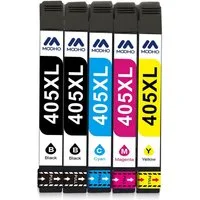 MOOHO 4er/5er für EPSON 405XL 405 XL Multipack Tintenpatrone (epson workforce pro WF-4820 4825 4830 3820 3825 DWF, WF-7840DTWF patronen)